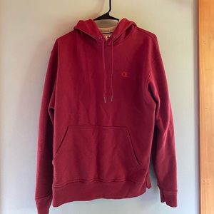 A maroon champion hoodie